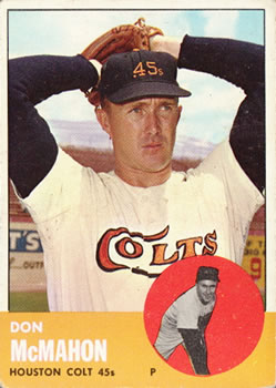 1963 Topps Baseball Cards      395     Don McMahon